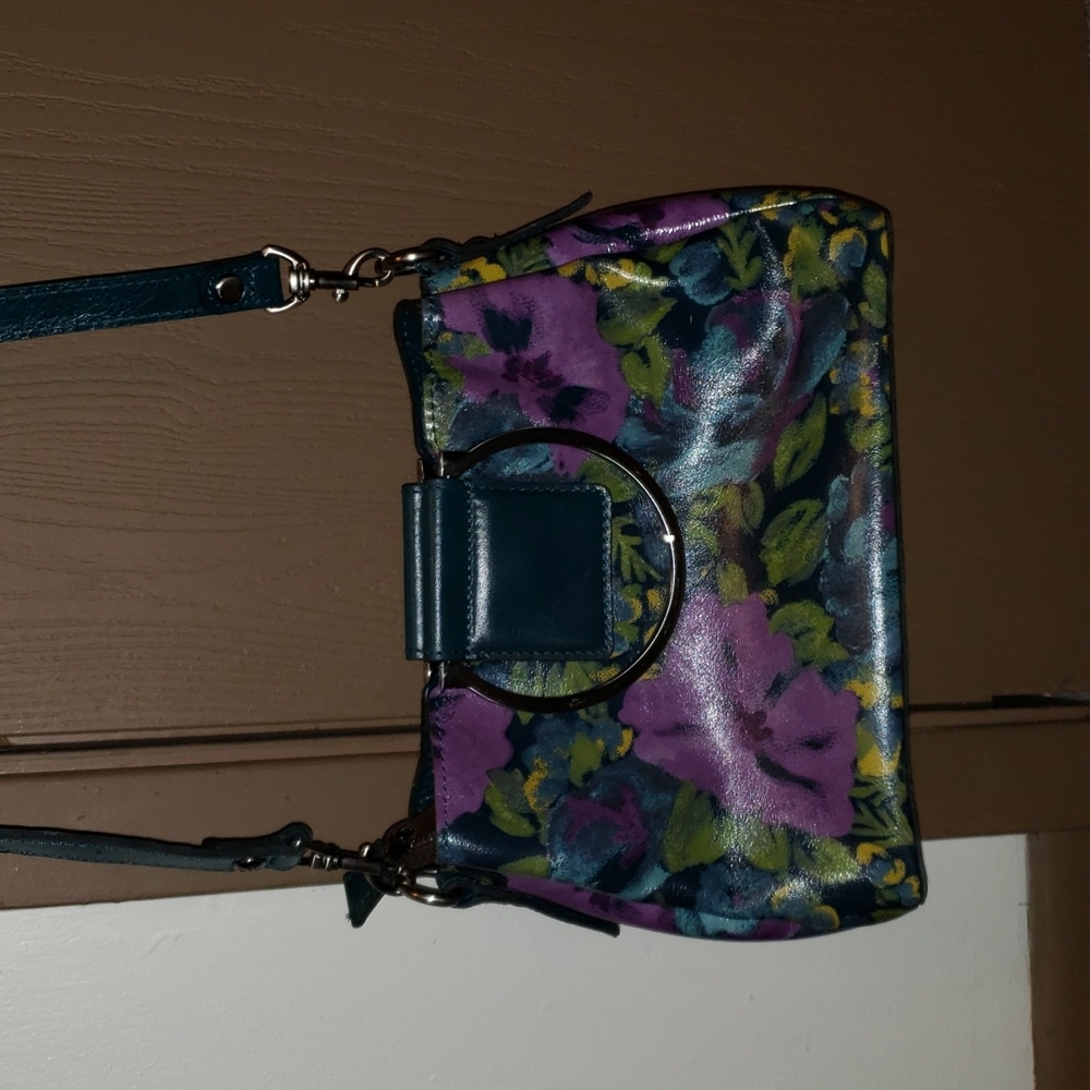 Patricia Nash Empoli Satchel Deep Blue Coral Crossbody Bag